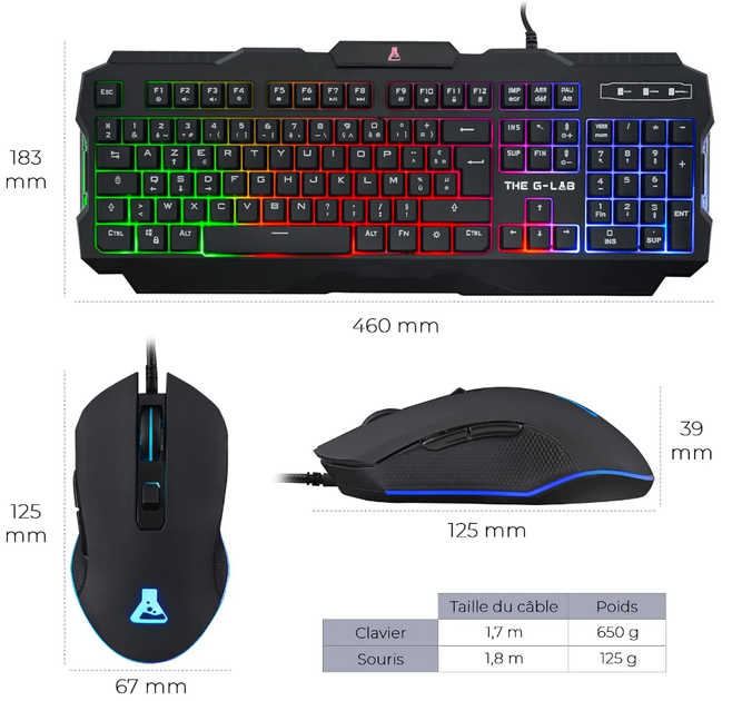 Ігровий комплект The G-Lab Combo Helium 4-in-1 Black g1 - изображение 5