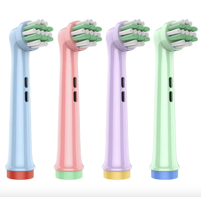Насадки для Oral B электрической зубной щетки детские с мягкой щетиной eb10-x для орал би 4 штуки - изображение 7
