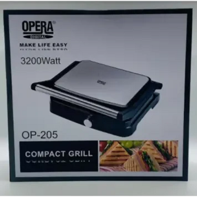 Гриль Мультимейкер Opera OP-205 Compact Grill прижимной гриль с антипригарным покрытием (OP-205) - изображение 5
