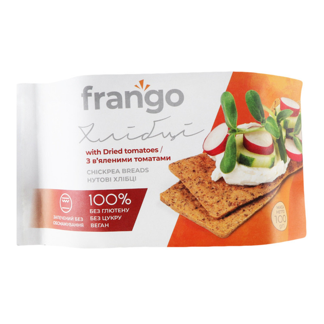 Хлебцы нутовые с вялеными томатами Frango 100г – купить в Украине ...