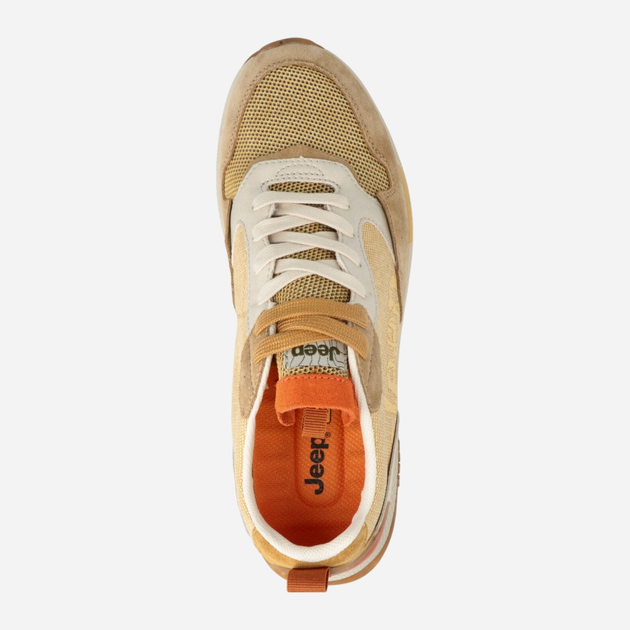 Sneakersy męskie Jeep JM41020A-073 45 (11UK) 30 cm Beżowy/Żółty (8055304803866) - obraz 4