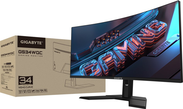 Monitor 34" Gigabyte GS34WQC Black (GS34WQC) - obraz 9