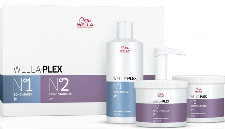 Набір для догляду за волоссям Wella Professionals Wellaplex Еліксир для волосся Bond Maker 500 мл + Еліксир для волосся Bond Stabilizer 2 x 500 мл (8005610415093) - зображення 1