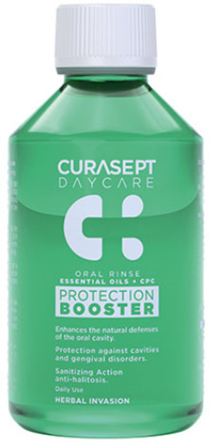 Ополіскувач для порожнини рота CURASEPT Daycare Protection Booster Herbal Invasion 500 мл (8056746073244) - зображення 1