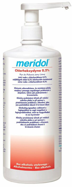 Ополіскувач для порожнини рота Meridol Chlorhexidine 0.2% 1000 мл (8718951445574) - зображення 1