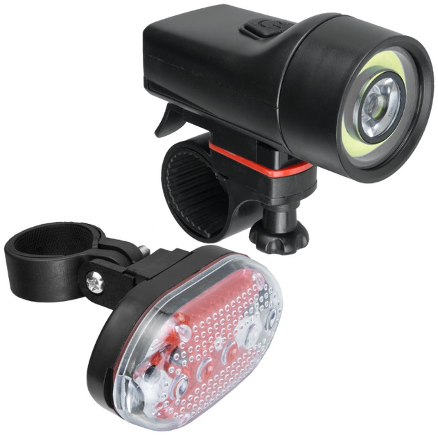 Zestaw lamp rowerowych DPM LED/COB SP0503 (5906881209660) - obraz 1