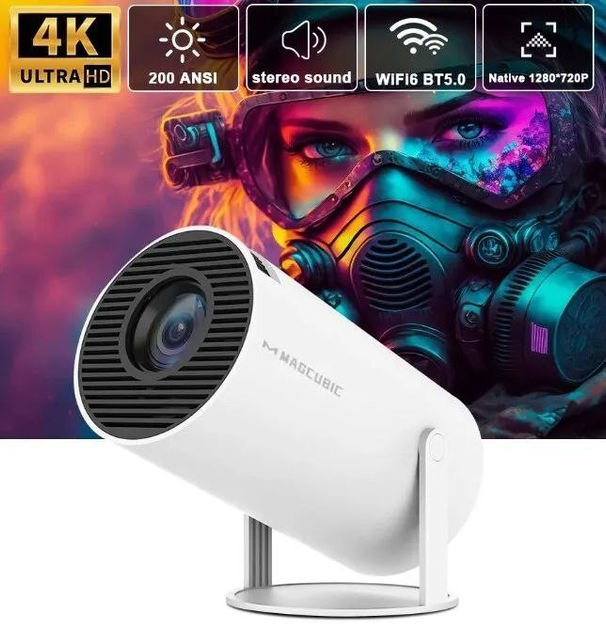 Компактный проектор ULTRA HD 1080P MAGCUBIC HY300 WiFi Android 11 ...