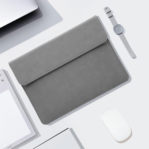 Чехол-конверт Ardissi из ЭКО-замши для MacBook Air 15.3" Темно-серый ...