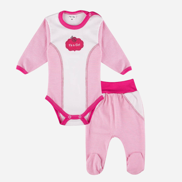 Дитячий комплект (боді + повзунки) для новонароджених для дівчинки Tup Tup T21B203-0002 62 см Рожевий (5901845286992) - зображення 1