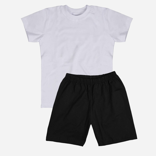 Підлітковий комплект (футболка + шорти) для хлопчика Tup Tup SP200CH-1010 140 см Білий/Чорний (5907744051969) - зображення 1