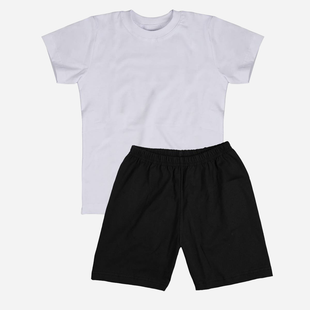 Zestaw młodzieżowy (koszulka + szorty) dla chłopca Tup Tup SP200CH-1010 164 cm Biały/Czarny (5907744052003) - obraz 1