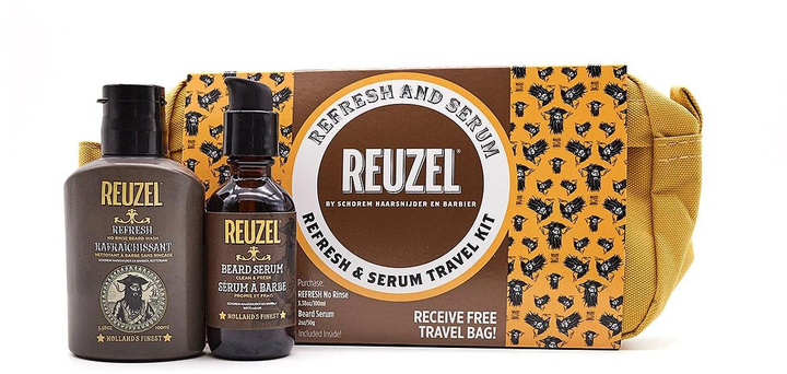 Zestaw do pielęgnacji brody Reuzel Try Reuzel Beard Kit Szampon do brody 100 ml + Serum do brody 50 g + Kosmetyczka (0850031020887) - obraz 1