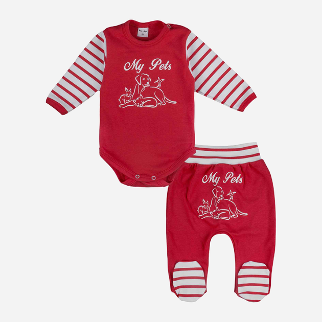 Zestaw dziecięcy (body + półśpiochy) dla niemowląt Tup Tup T22B107-2600 56 cm Czerwony (5901845294126) - obraz 1