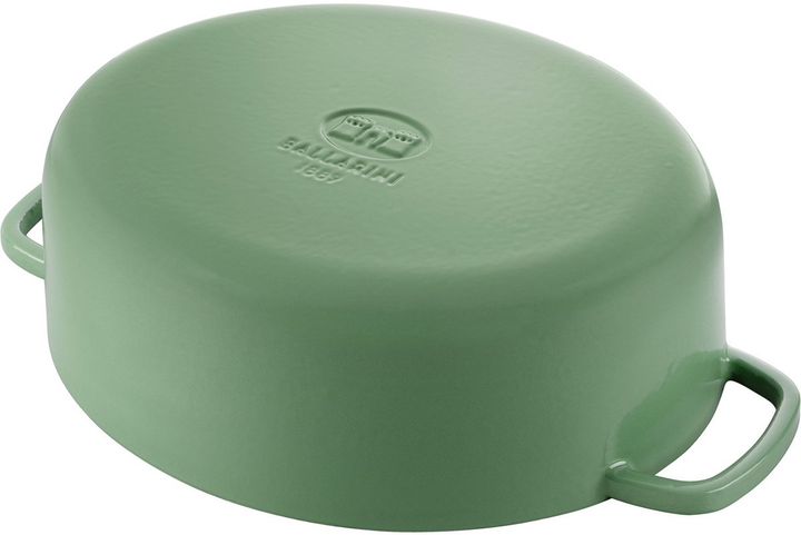 Garnek żeliwny owalny Ballarini Bellamonte z pokrywką zielony 4.5 l (75003-569-0) - obraz 5