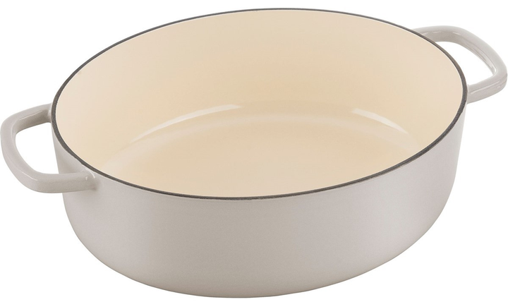 Garnek żeliwny owalny Ballarini Bellamonte z pokrywką kość słoniowa 6.5 l (75003-557-0) - obraz 5