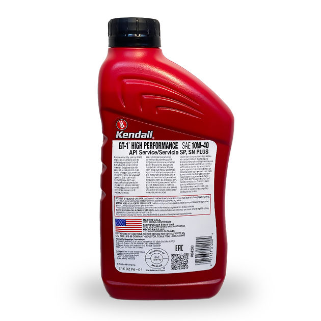 Моторна олива Kendall GT-1 High Performance Motor Oil 10W40, 0,946 - изображение 3