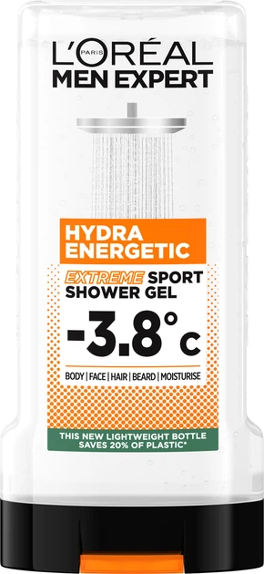 Гель для душа L'Oreal Paris Men Expert Hydra Energetic Extreme Sport 300 мл (3600524123048) - Фото 3 Гель для душа L'Oreal Paris Men Expert Hydra Energetic Extreme Sport 300 мл (3600524123048) - изображение 3
