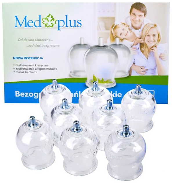 Вакуумные банки Med Plus Medical Bubbles Big Size 8 шт (5907688490039) - изображение 1