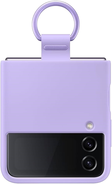 Etui plecki Samsung Silicone Cover with ring do Galaxy Flip 4 Lavender (8806094622454) - obraz 1