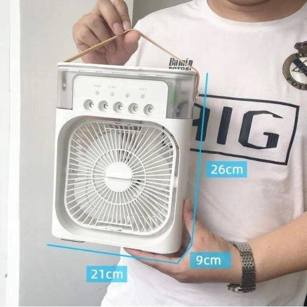 Мини кондиционер Air Cooler Fan 4в1 Увлажнитель c LED подсветкой ночник USB Зеленый - изображение 5
