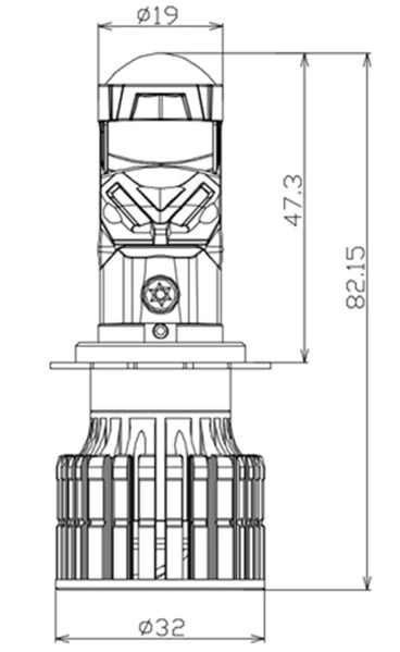 Автомобільні LED світлодіодні лінзи Decker LED GL-01 6K H7 - зображення 2