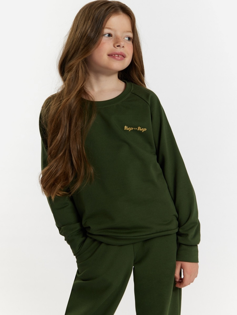 Dres dziecięcy dla dziewczynki (bluza bez kaptura + spodnie) Tup Tup 101400-5010 116 cm Khaki (5907744490553) - obraz 3