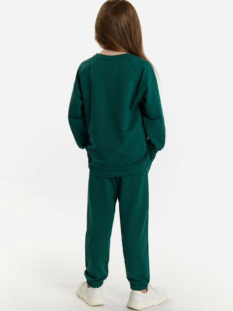 Дитячий спортивний костюм (світшот + штани) для дівчинки Tup Tup 101401-5000 110 см Зелений (5907744490645) - зображення 2