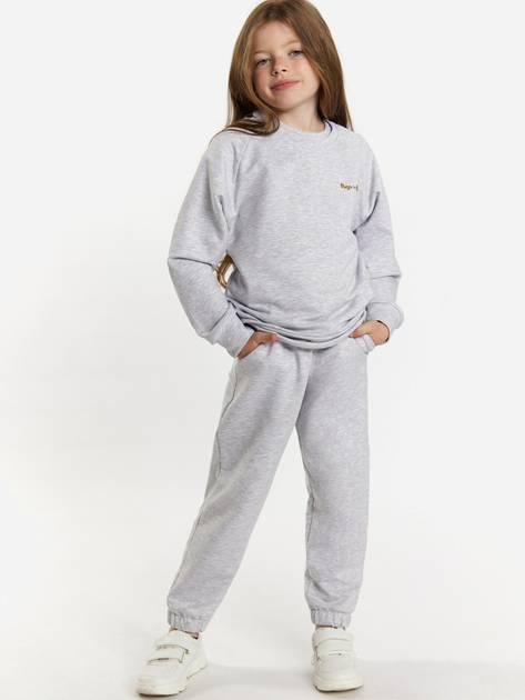 Komplet młodzieżowy sportowy (bluza + spodnie) dla dziewczynki Tup Tup 101404-8110 140 cm Szary (5907744490997) - obraz 1