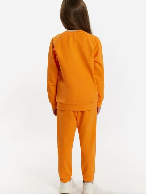 Дитячий спортивний костюм (світшот + штани) для дівчинки Tup Tup 101408-4610 104 см Оранжевий (5907744491338) - зображення 2