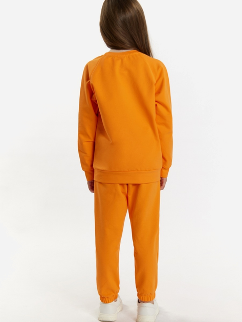 Дитячий спортивний костюм (світшот + штани) для дівчинки Tup Tup 101408-4610 134 см Оранжевий (5907744491383) - зображення 2