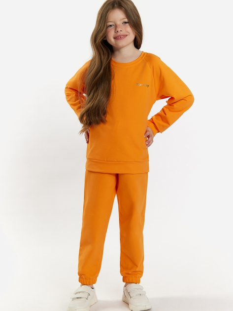 Komplet młodzieżowy sportowy (bluza + spodnie) dla dziewczynki Tup Tup 101408-4610 140 cm Pomarańczowy (5907744491390) - obraz 1