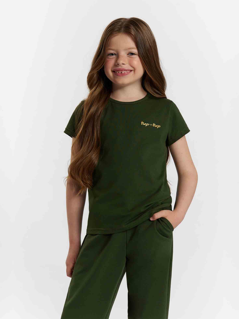 Koszulka dziecięca dla dziewczynki Tup Tup 101500-5010 116 cm Khaki (5907744499686) - obraz 1