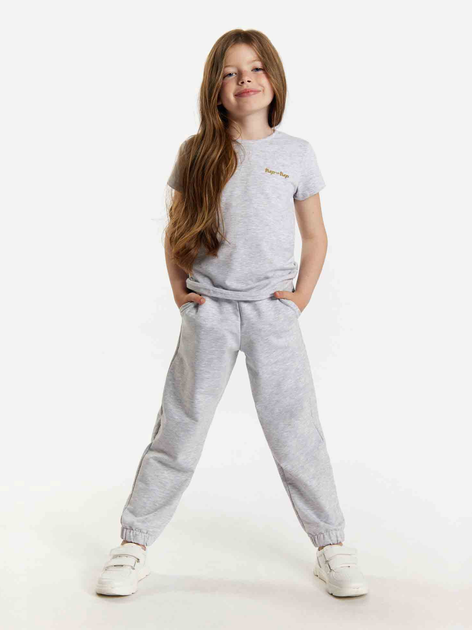 Koszulka dziecięca dla dziewczynki Tup Tup 101500-8110 104 cm Szara (5907744500061) - obraz 1