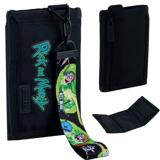 Гаманець Kite Rick & Morty 12.7х8.5х1 см Чорний (RM24-598) - зображення 2