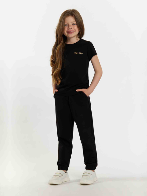 Koszulka dziecięca dla dziewczynki Tup Tup 101500-1010 134 cm Czarna (5907744500412) - obraz 1