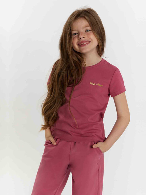 Дитяча футболка для дівчинки Tup Tup 101500-2000 110 см Темно-рожева (5907744500573) - зображення 1