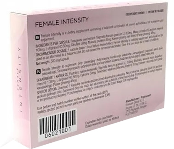 Дієтична добавка Female Intensity 10 капсул (000006021001) - зображення 3