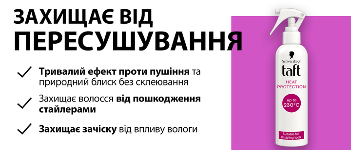 Термозащитный спрей Taft Heat Protection 250 мл (9000101619386) - изображение 9