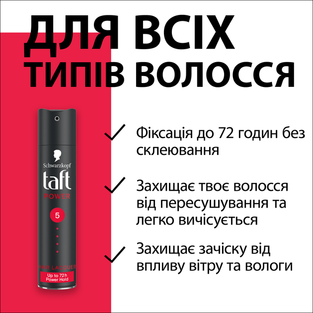Лак для волосся Taft Power Кофеїн Фіксація 5 250 мл (4015000510790) - Фото 4 Лак для волосся Taft Power Кофеїн Фіксація 5 250 мл (4015000510790) - зображення 4