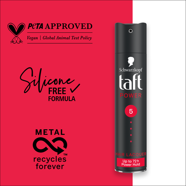 Лак для волосся Taft Power Кофеїн Фіксація 5 250 мл (4015000510790) - Фото 5 Лак для волосся Taft Power Кофеїн Фіксація 5 250 мл (4015000510790) - зображення 5