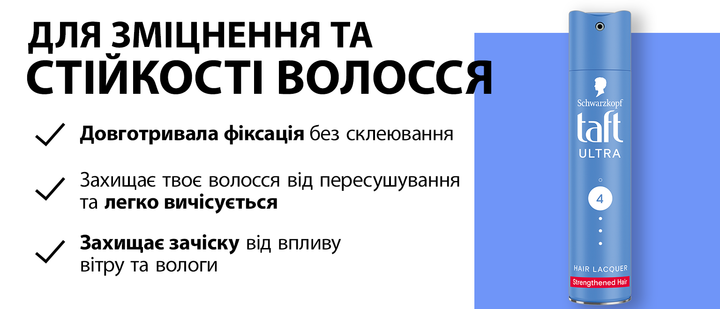Лак для волосся Taft Ultra мегафіксація 4 250 мл (4012800706002) - изображение 10