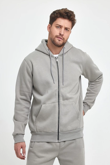 Кофта на замке спортивная флис Trend Collection 6164 светло-серый (BOYALI GRI) 2XL - Фото 2 Кофта на замке спортивная флис Trend Collection 6164 светло-серый (BOYALI GRI) 2XL - изображение 2