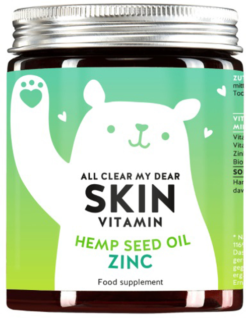 Kompleks witamin i minerałów Bears With Benefits All Clear My Dear Skin Vitamins Mit Hanfol & Zink 60 szt (4260717770146) - obraz 1