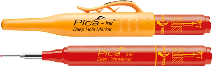 Маркер фирменный с длинным носиком Pica Ink Deep Hole Marker, 150/40 ...