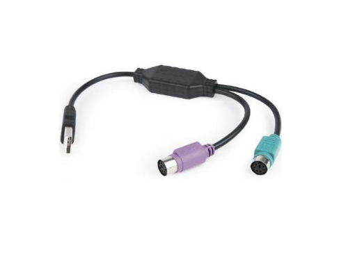 Перехідник USB AM - 2 * PS2, 20см, Black - Фото 1 Перехідник USB AM - 2 * PS2, 20см, Black - изображение 1
