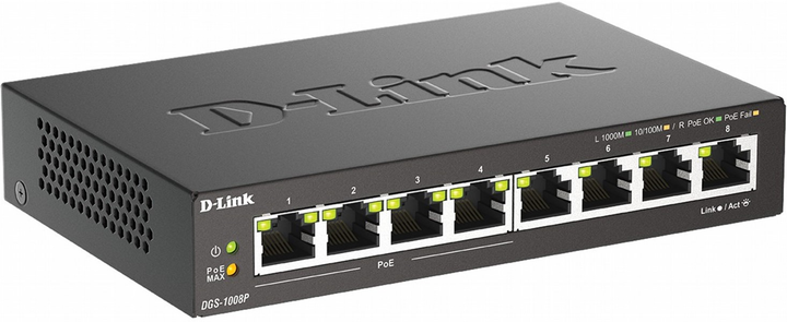 Przełącznik D-Link DGS-1008P/E (DGS-1008P/E) - obraz 3