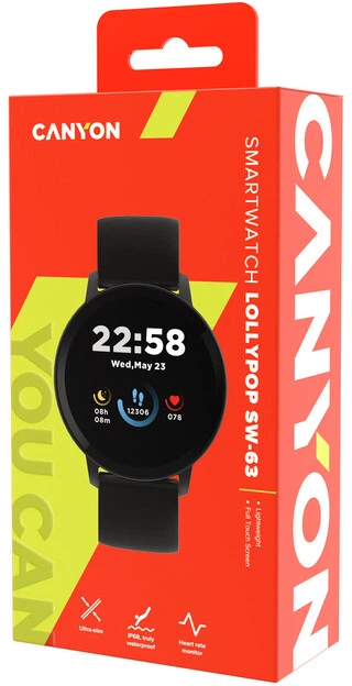 Smartwatch Canyon Lollypop Black (CNS-SW63BB) - obraz 6