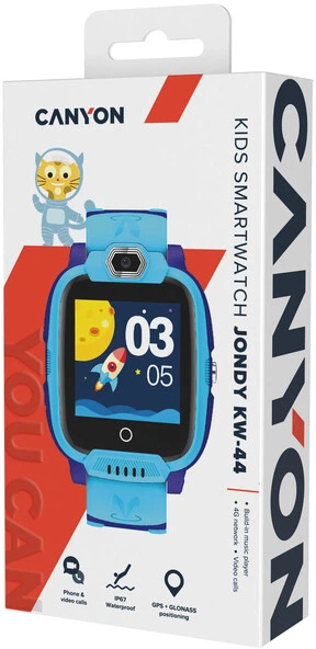 Smartwatch dla dzieci Canyon Jondy KW-44 Kids 4G Camera GPS Wi-Fi Music Blue (CNE-KW44BL) - obraz 4