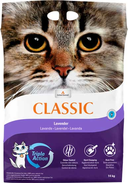 Żwirek dla kotów Intersand Catlitter Extreme Classic Lavender 14 kg (0777979183149) - obraz 1