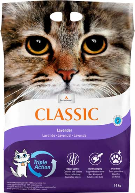 Наповнювач для котячого туалету Intersand Catlitter Extreme Classic Lavender 14 кг (0777979183149) - зображення 1